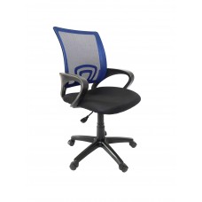 Кресло Ирис ткань сиденьеTW-черное  спинка сетка синяя