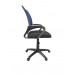 Кресло Ирис ткань сиденьеTW-черное  спинка сетка синяя