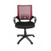 Кресло Ирис ткань сиденьеTW-черное  спинка сетка бордовая