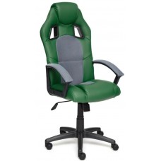 Кресло DRIVER зелёный/серый кож.зам/ ткань 