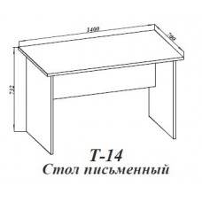 Т-14 орех стол письменный 140*70