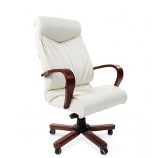 Кресло CH420 кожа белая