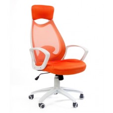 Кресло CH 840 белый пластик DW05/SW05/PU52A оранжевый