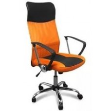 Кресло AV 128 СН  (682 SL) MK кз/TW-сетка/сетка односл 311/456/473 черн/оранж/оранжевая