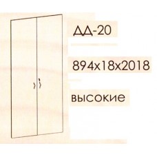 ДД-20 двери высокие деревянные с замком (2шт) венге