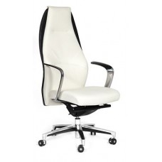 Офисное кресло Chairman BASIC кожа/кз,белый/черный